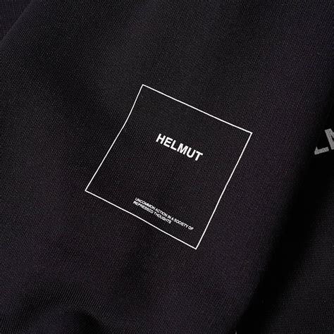 Helmut Lang Logo Popover Hoody Black And White End Us