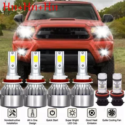 For Toyota Tacoma Led Headlight High Low Fog Lights Bulbs