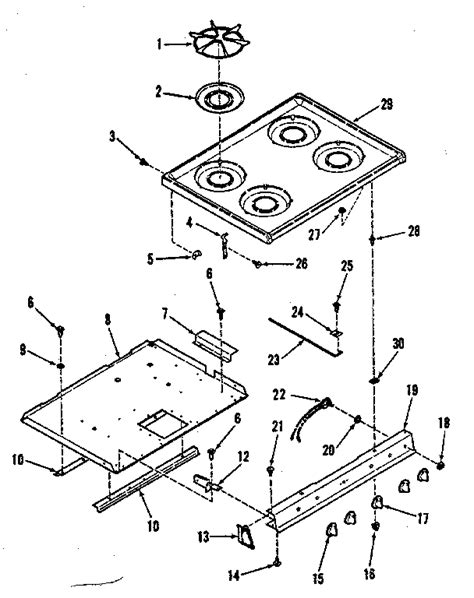 Kenmore Gas Range Parts Diagram