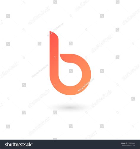 Logo B Letter Isolated On White Stock Vector (Royalty Free) 256956568 ...