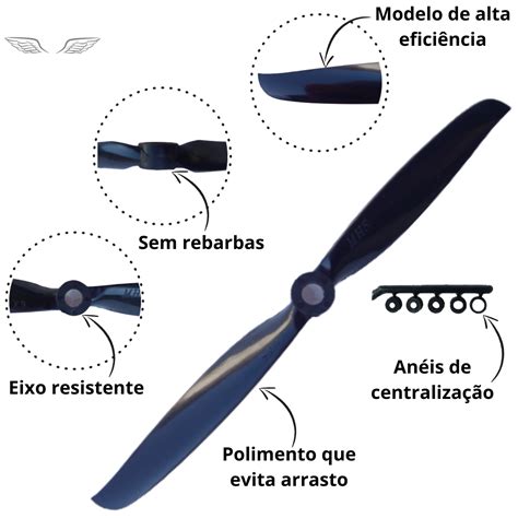 Helices Mhs Para Aeromodelo Motor Aproximadamente Kv Asa