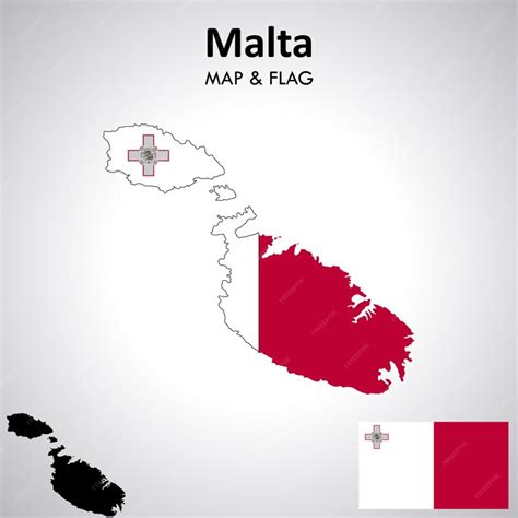 Premium Vector Malta Flag And Map Design Map Flag Vector File