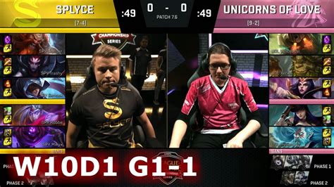 Splyce Vs Unicorns Of Love Game 1 S7 EU LCS Spring 2017 Week 10 Day 1