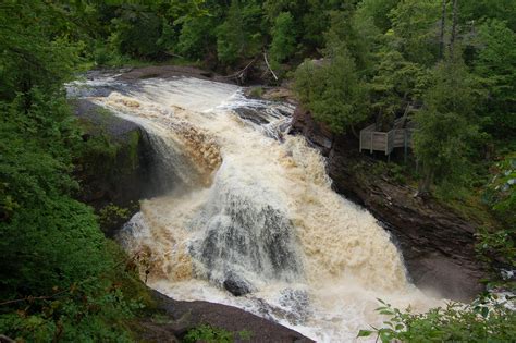 Rainbow Falls Black River Scenic Byway Gogebic County Travel The