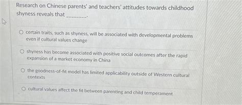 ڈے Research on Chinese parents' and teachers' | Chegg.com