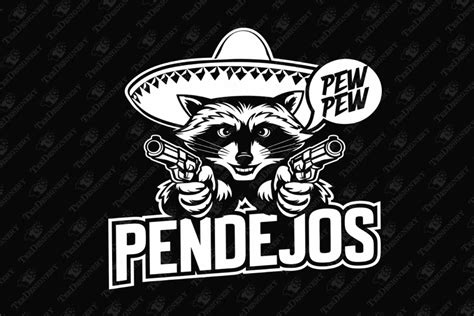 Pew Pew Pendejos Mexican Raccoon Sarcasm Graphic By TeeDesignery