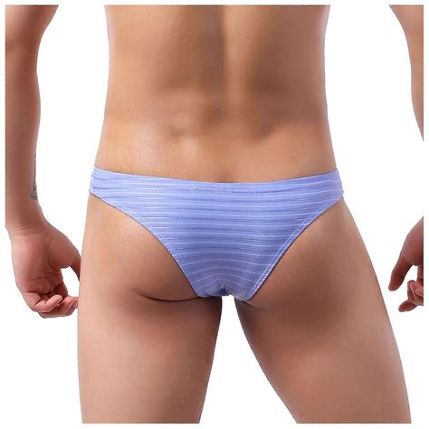 Men S Bikini Briefs Half Hip Low Waist Color Striped Panties PC Fruugo UK