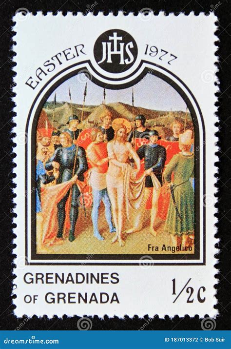 Unused Postage Stamp Grenada Grenadine 1977 Painting By Fra Angelico