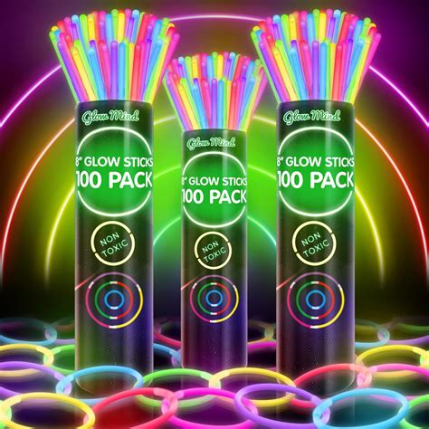 300 Ultra Bright Glow Sticks Bracelets And Necklaces Halloween Glow