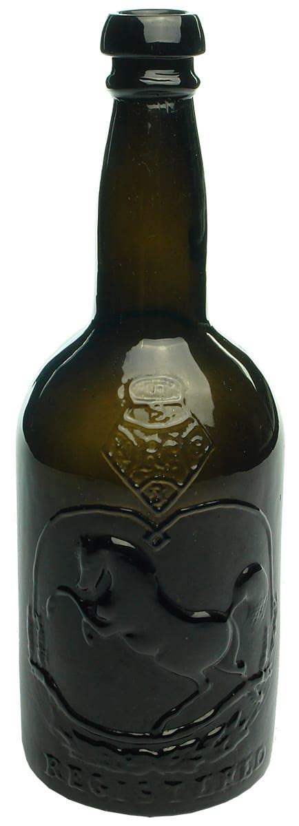 Black Horse Antique Beer Bottle Abcr Auctions