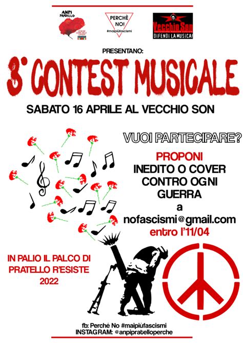 Contest Musicale Perch No Maipi Fascismi Anpi Bologna