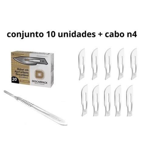 Conjunto Cabo De Bisturi N E Unidades De Lamins N Para