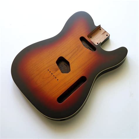 Donlis 2 Piece Alder Sunburst Tele Guitar Body With Binding Nitro Finished Sunburst Tele