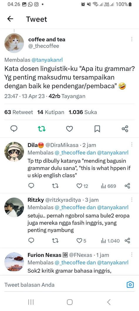 Luna Nya Reo On Twitter Bukan Fans Dia Tp Aku Tersinggung We Grammar