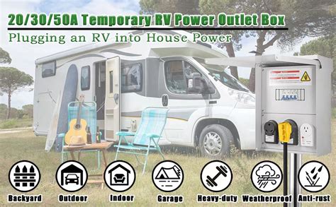 Upgrade Temporary Power Outlet Panel With 20 30 50 RV Surge