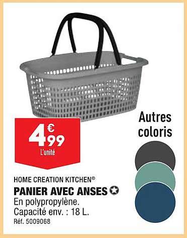 Promo Panier Avec Anses Home Cr Ation Kitchen Chez Aldi Icatalogue Fr