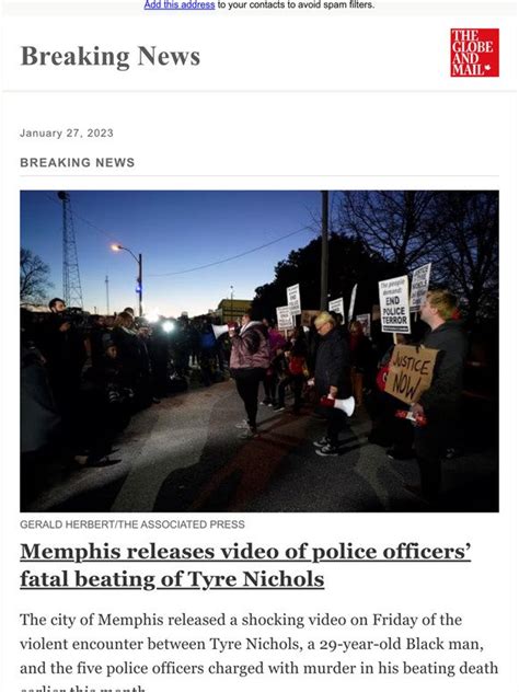 The Globe And Mail Breaking News Memphis Releases Video Of Police