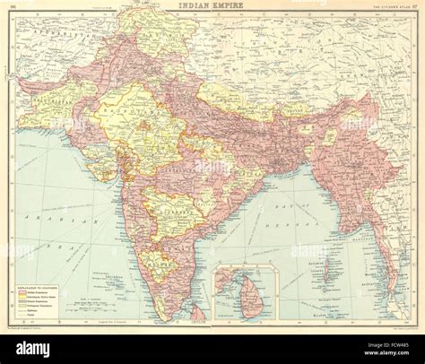 British empire map india hi-res stock photography and images - Alamy