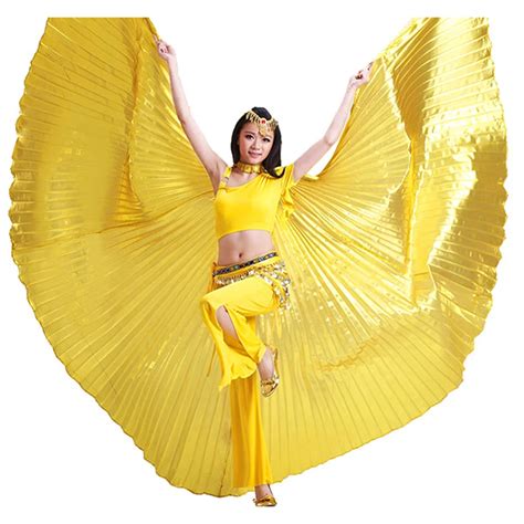 New Egyptian Open Isis Belly Dance Costume Butterfly Wings Dance