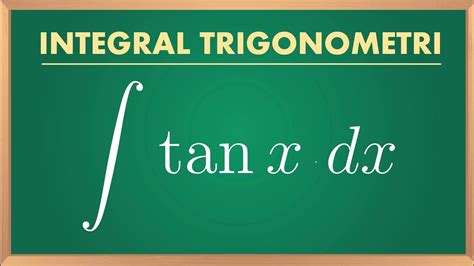 Integral Tan X Dx Integral Trigonometri Youtube