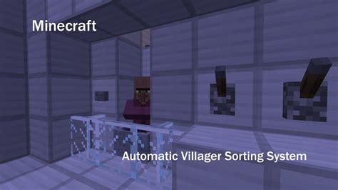 Minecraft Automatic Villager Sorting System Youtube