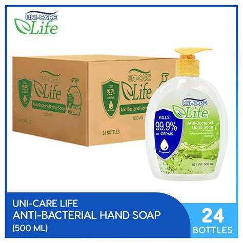 Uni Care Life Anti Bacterial Hand Soap 500ml Bottle Of 24 1 Case Uni Love Ph