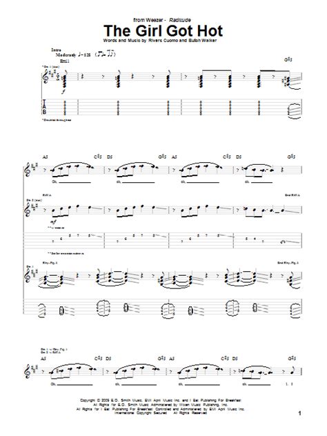 The Girl Got Hot By Weezer Guitar Tab Guitar Instructor