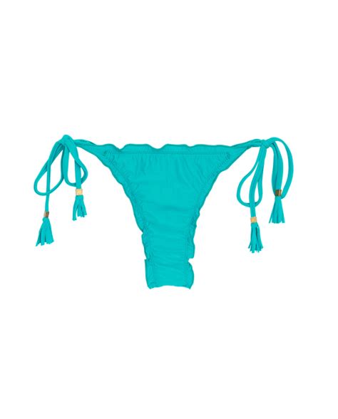 Turquoise Side Tie String Bikini Bottom Bottom Nanai Eva Micro Brand