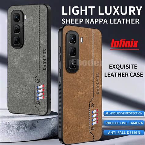 Casing For Infinix Hot 60 50 Pro Plus 60i 5G 4G 2025 Case Leather Shockproof Luxury Soft Cover