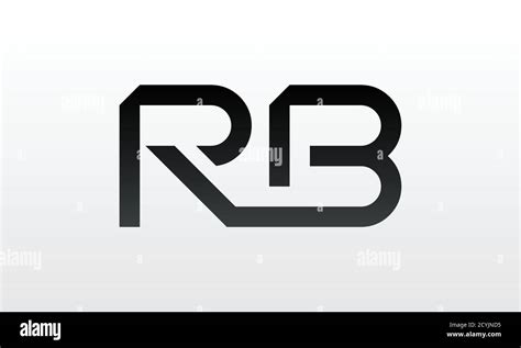 Logo Inicial De La Letra Del Rb Con La Plantilla Del Vector De La