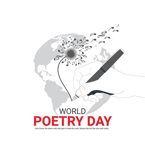 Premium Vector World Poetry Day Creative Ads Design Media Poster Vector 3d Illustration