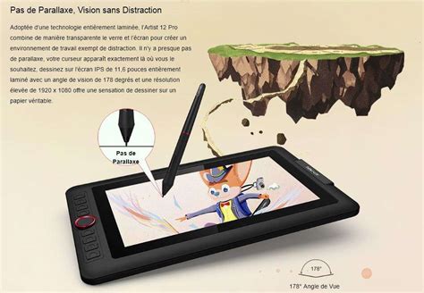 Tablette Graphique Avec Ecran XP PEN Artist 12 Pro 11 6 Pouces