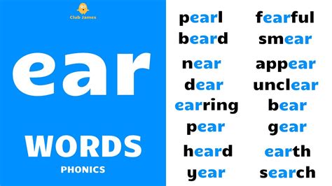 List Of Ear Words