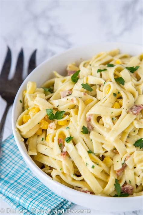 Pasta Carbonara With Corn And Chiles Dinners Dishes And Desserts