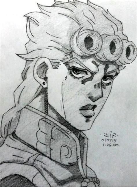 Giorno Giovanna Drawing Sketch Drawing Skill