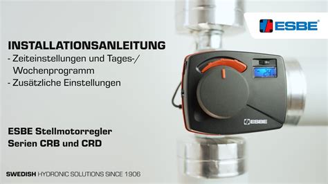 Konfiguration Der ESBE Stellmotorregler CRB Und CRD YouTube