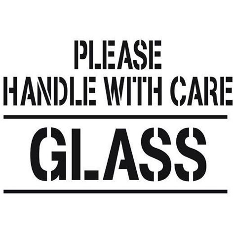 Please Handle With Care Glass Shipping And Storage Stencil Stencil Ease