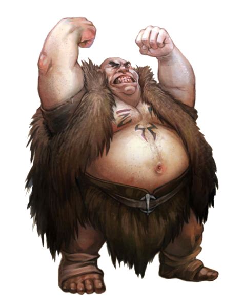 Male Hill Giant Rune Slave Barbarian Pathfinder Pfrpg Dnd D D Th