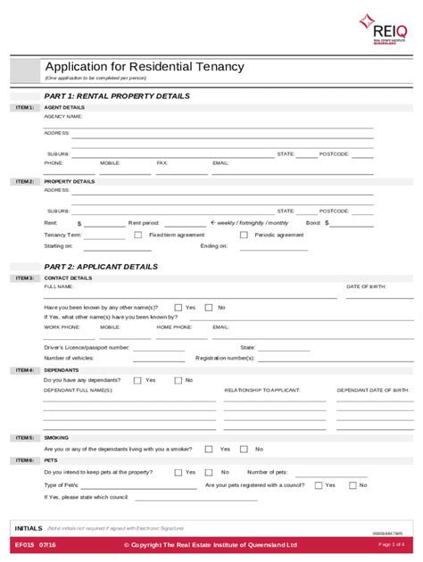 Fillable Online Form A General Tenancy Agreement Gcreq Au Fax