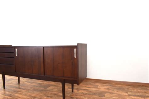 Mid Century Polish Walnut Sideboard From Bytomskie Fabryki Mebli S