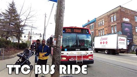 TTC Route 501L Bus Ride From Colborne Lodge The Queensway To Dufferin