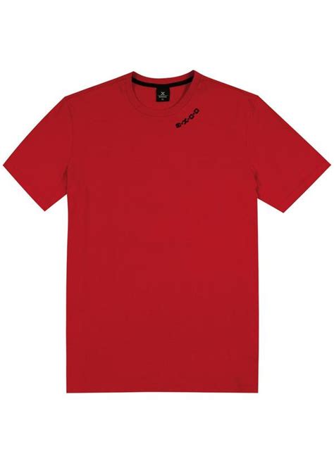 Camiseta Masculina B Sica Bordado Vermelho Cativa