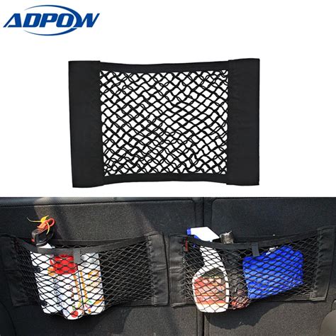 Car Back Rear Trunk Seat Elastic String Net Mesh Car Trunk Storage Bag