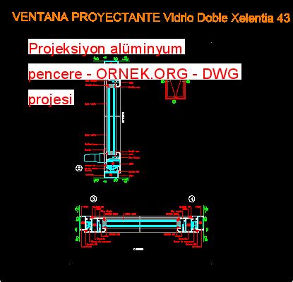 Proje Sitesi Projeksiyon Al Minyum Pencere Autocad Projesi