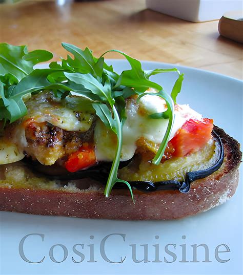 Recette De Bruschetta Au Poulet Et Aubergine