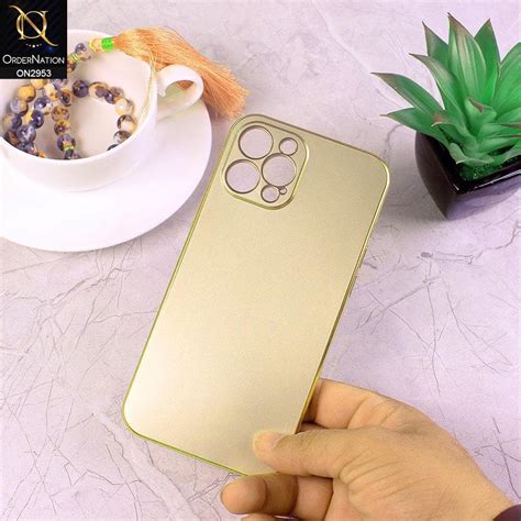 Iphone 12 Pro Max Cover Golden Soft Gold Plated Color Borders Came Ordernation