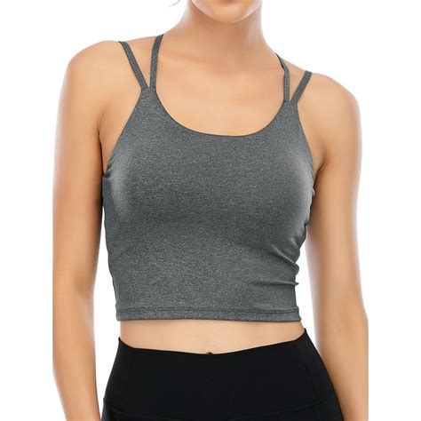 Youloveit Youloveit Womens Tank Tops Cami Padded Sports Bra Women Longline Camisole Sling Tube