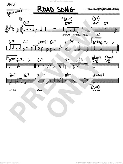 Road Song Sheet Music For Voice And Other Instruments In C