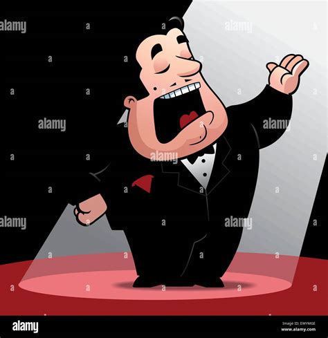 Singer opera cartoon hi-res stock photography and images - Alamy