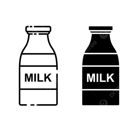 Milk Glass Bottle Vector Design Images Milk Bottle Vector Illustration